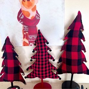 Plaid Fabric Christmas Trees